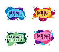 Set of abstract liquid graphic elements vector