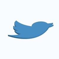 Twitter 3D logo vector