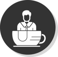 diseño de icono de vector de paseo de taza de té