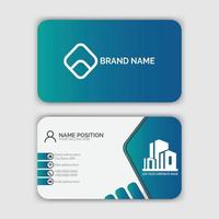 Modern business card template design with mockup vector