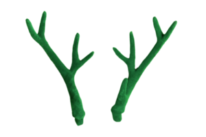 Green horns isolated on a transparent background png