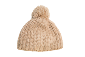 Beige beanie hat isolated on a transparent background png