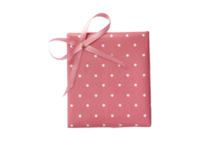 Pink birthday gift isolated on a transparent background png