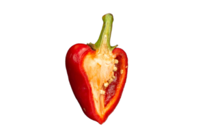 Red paprika isolated on a transparent background png