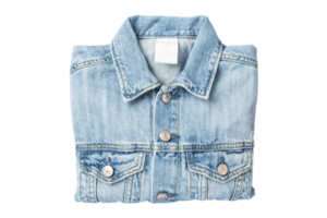 Blau Jean Jacke isoliert auf ein transparent Hintergrund png