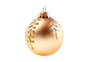 oro Natale palla isolato su un' trasparente sfondo png