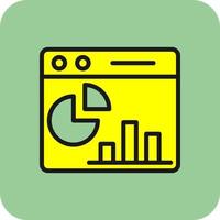 Webpage Statistics Vector Icon Design