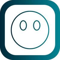 Face Without Mouth Vector Icon Design