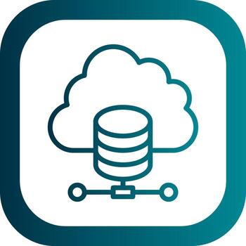Cloud Database Vector Icon Design