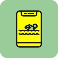 Swimming Vector Icon Design