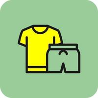 Exercise Clothes Vector Icon Design