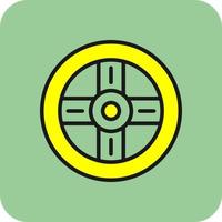 Steering Wheel Vector Icon Design