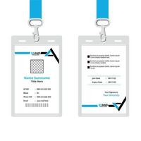 Simple and Clean ID Card Design Template. Professional corporate id card template, id card design with realistic mockup Free Vector. vector