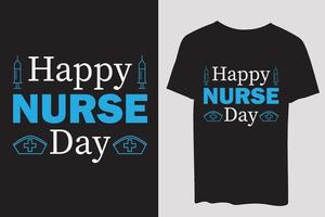 contento enfermero día- enfermero creativo camiseta diseño, camiseta modelo. tipografía gráfico camiseta diseño vector. vector