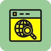 Website Search Vector Icon Design