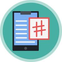 Hashtag Vector Icon Design