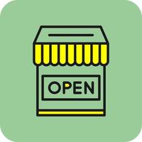 Shop Open Vector Icon Design