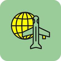 Worldwide Shipping Air Vector Icon Design