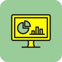 Online Statistics Vector Icon Design