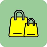 diseño de icono de vector de bolsas de compras