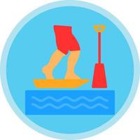 Standup Paddleboarding Vector Icon Design