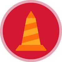 Traffic Cone Vector Icon Design