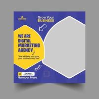 Corporate Social Media Post Template Design vector