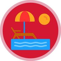 diseño de icono de vector de playa