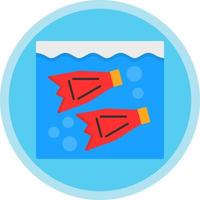 Fin Swimming Vector Icon Design