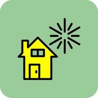 Home Fireworks Vector Icon Design