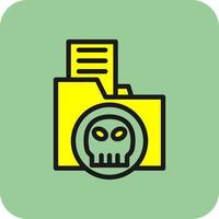 Folder Hacked Vector Icon Design