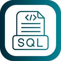 diseño de icono de vector de archivo sql