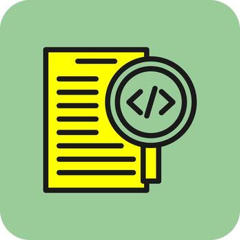 Code Review Vector Icon Design
