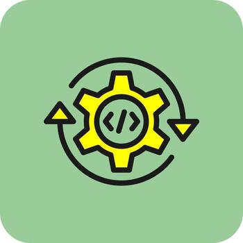 diseño de icono de vector de integración continua