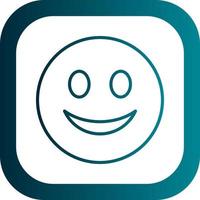 Slightly Smiling Face Vector Icon Design