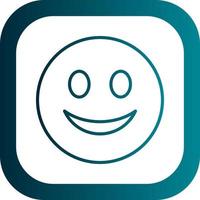 Slightly Smiling Face Vector Icon Design