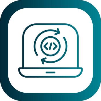 diseño de icono de vector de ciclo de programación