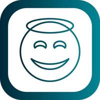 Smiling Face with Halo Vector Icon Design