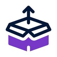 open box icon for your website, mobile, presentation, and logo design. vector
