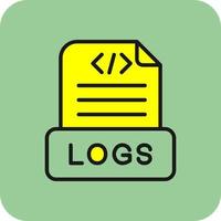 Logs Vector Icon Design