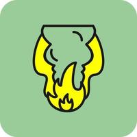 diseño de icono de vector de contaminación de fuego