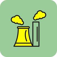 diseño de icono de vector de contaminación de chimenea