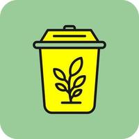 diseño de icono de vector de basura de planta