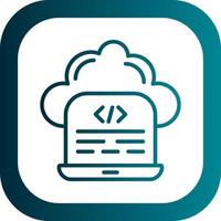 Cloud Coding Vector Icon Design