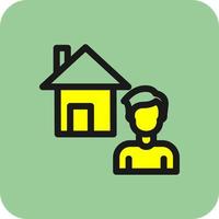 Working at Home Vector Icon Design