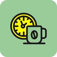 diseño de icono de vector de tiempo de café