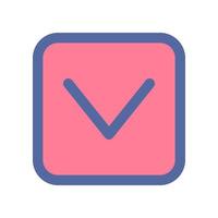 down arrow icon for your website design, logo, app, UI. vector