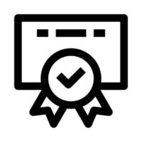 icono de certificado para su sitio web, móvil, presentación y diseño de logotipo. vector