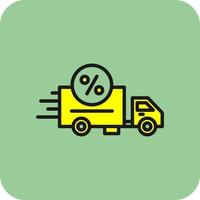 Discount Courier Vector Icon Design