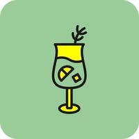 Gin Tonic Vector Icon Design